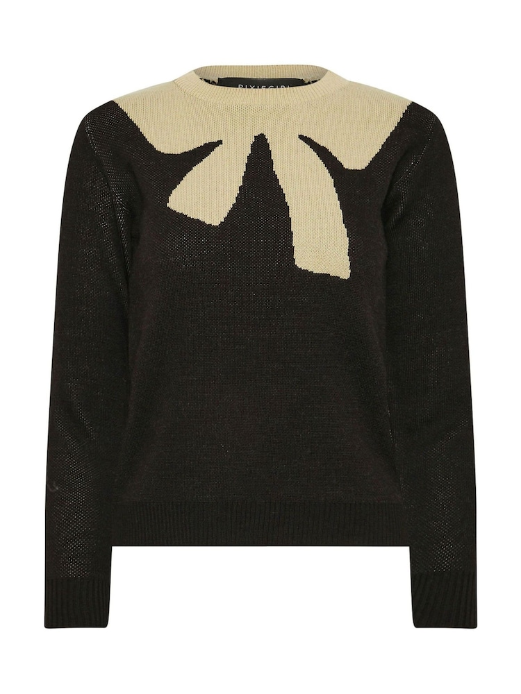 PixieGirl Petite Bow Intarsia Jumper - Image 5 of 5