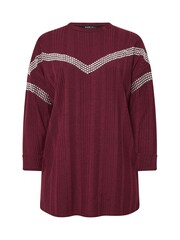 Yours Curve Red Chevron Studded Jumper - Image 5 of 5