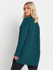 Yours Curve Blue Colourblock Jumper - Image 3 of 5
