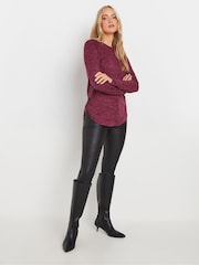 Long Tall Sally Red Side Button Top - Image 2 of 5