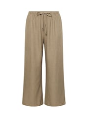 Yours Curve Natural Linen Trousers - Image 5 of 5