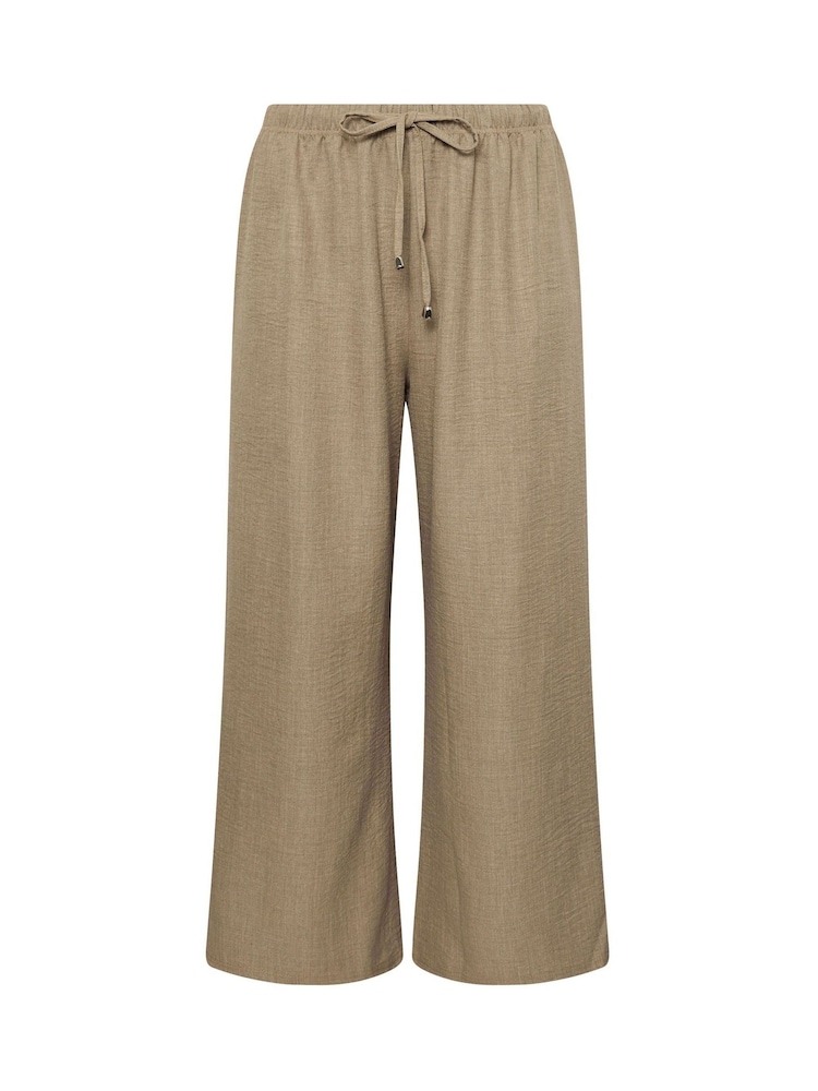 Yours Curve Natural Linen Trousers - Image 5 of 5