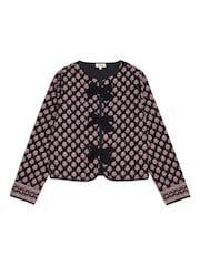 Albaray Red 100% Cotton Woodblock Tie Jacket - Bild 4 von 4
