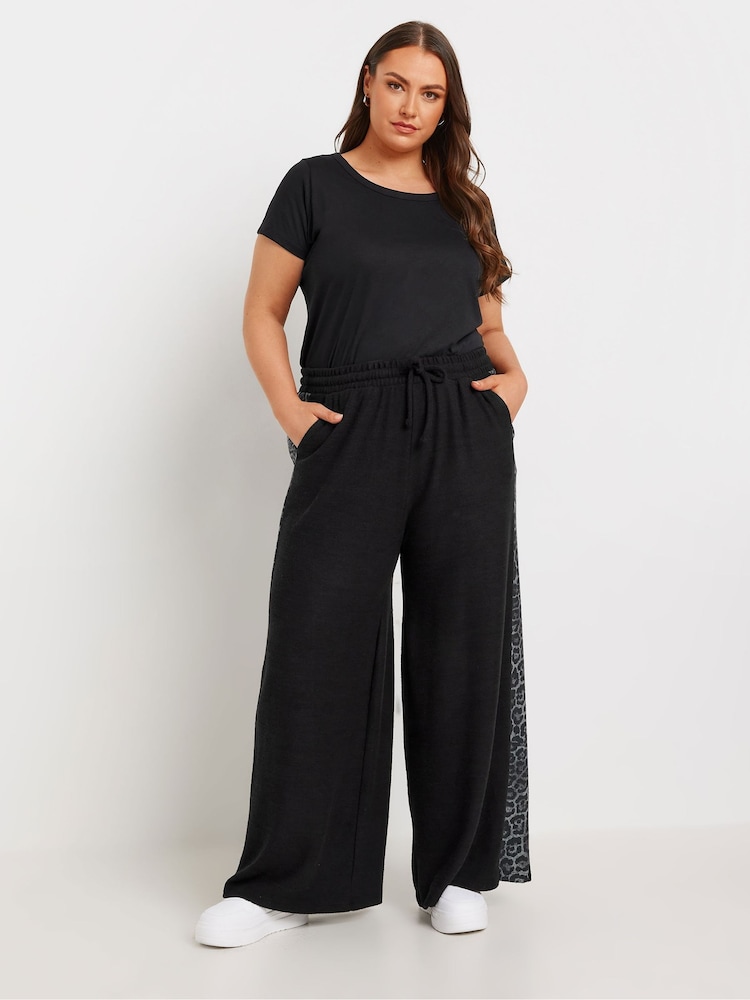 Yours Curve Black Lounge Trousers - Image 2 of 5