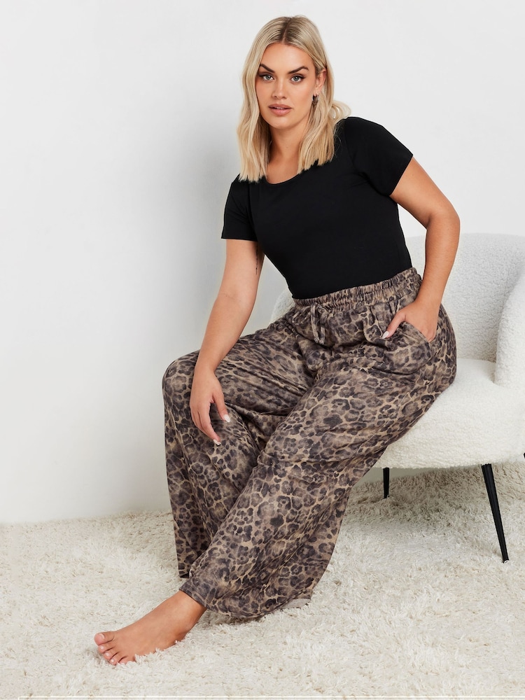 Yours Curve Animal Lounge Trousers - Image 1 of 5