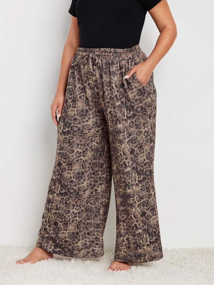 Yours Curve Animal Lounge Trousers - Image 2 of 5