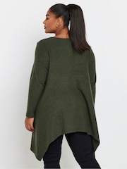 Yours Curve Green Hanky Hem Tunic Top - Image 3 of 5