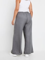 Yours Curve Grey Linen Trousers - Image 3 of 5