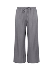 Yours Curve Grey Linen Trousers - Image 5 of 5