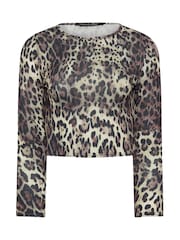 PixieGirl Petite Leopard Print Top - Imagen 5 de 5