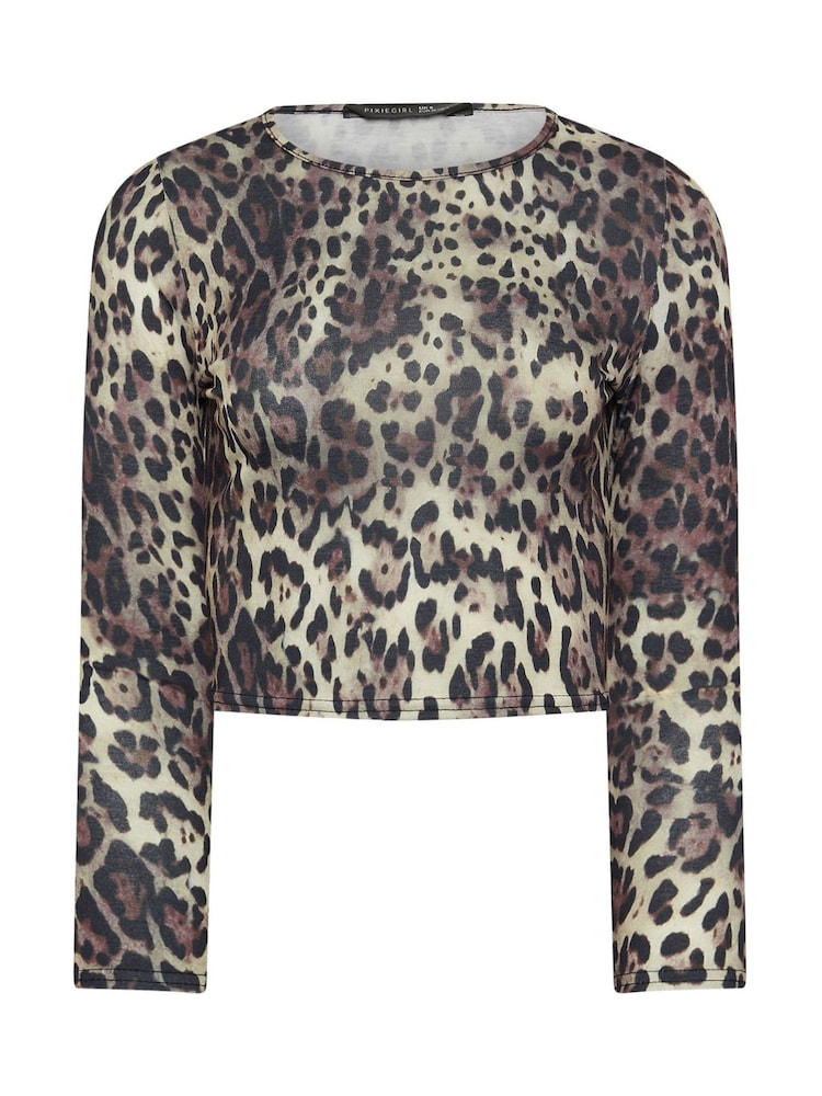 PixieGirl Petite Leopard Print Top - Imagen 5 de 5