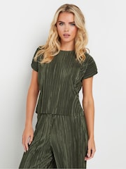 PixieGirl Petite Green Plisse Top - Image 1 of 5