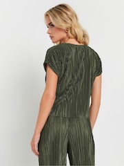 PixieGirl Petite Green Plisse Top - Image 3 of 5
