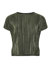 PixieGirl Petite Green Plisse Top - Image 5 of 5
