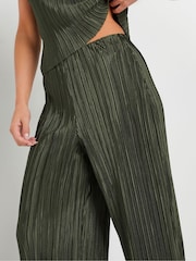 PixieGirl Petite Green Plisse Trousers - Image 4 of 5