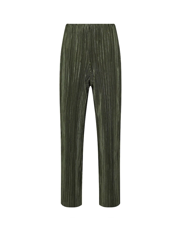 PixieGirl Petite Green Plisse Trousers - Image 5 of 5