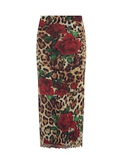 PixieGirl Petite Animal Leopard Rose Skirt - Image 5 of 5