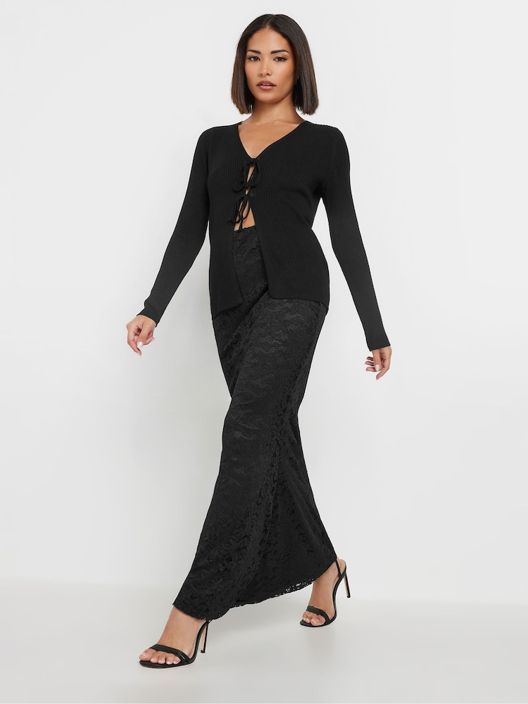 PixieGirl Petite Black Lace Fishtail Skirt - Image 1 of 6