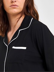 Simply Be Black Pretty Lounge Pyjamas Set - Image 4 of 4