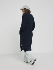 Simply Be Blue Fisherman Rib Longline Cardigan - Image 2 of 4