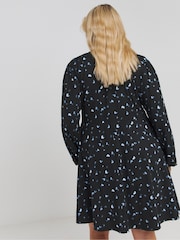 Simply Be Blue Supersoft Knot Front Skater Dress - Image 2 of 4