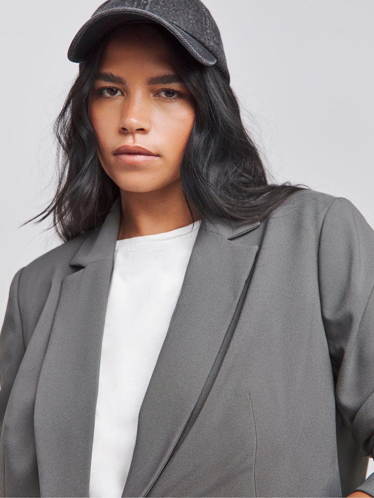 Simply Be Grey Single Breasted Blazer - Image 4 of 4