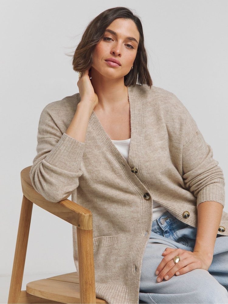 Simply Be Natural Boyfriend Cardigan - Image 1 of 4
