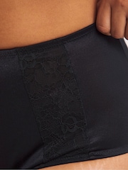 Simply Be Black Control Tummy Magisculpt Firm Midi Briefs 3 Pack - Image 4 of 5