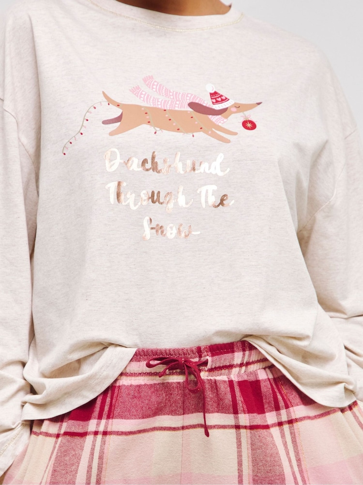 Simply Be – Pyjama-Set mit Flanellhose und originellem Motiv - Bild 4 von 4 Simply Be – Pyjama-Set mit Flanellhose und originellem Motiv - Bild 4 von 4
