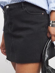 Simply Be Black 100% Cotton Denim Mini Skirt - Image 4 of 4