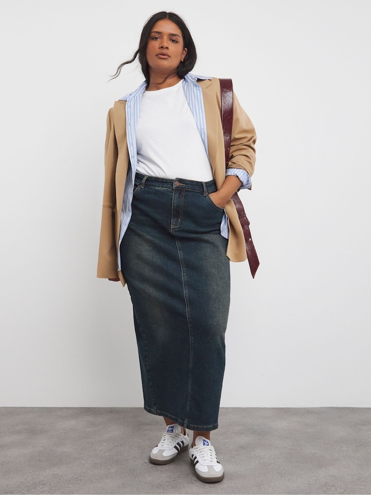Simply Be Vintage Wash Column Maxi Fuste - Imaginea 1 din 4
