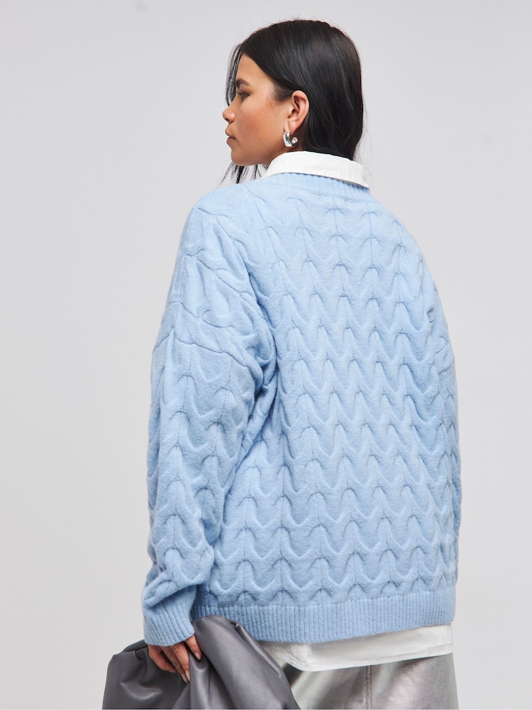 Simply Be – Pullover aus mittelschwerem Zopfstrick - Bild 2 von 4 Simply Be – Pullover aus mittelschwerem Zopfstrick - Bild 2 von 4