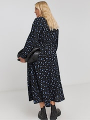 Simply Be Black Viscose Button Through Dress - Image 2 of 4