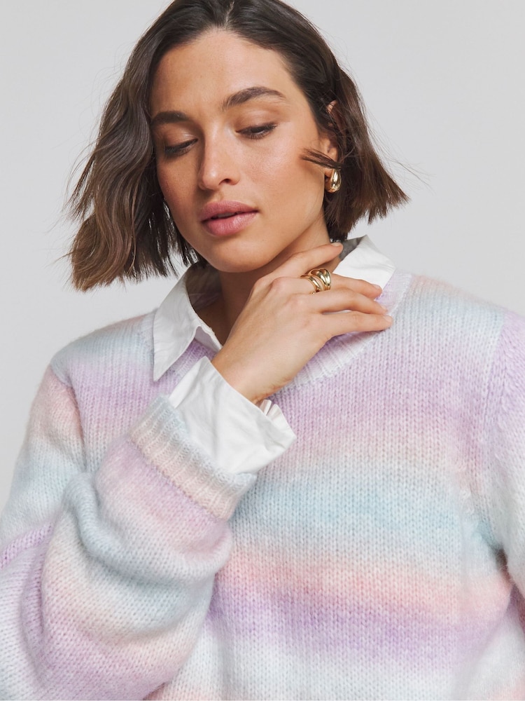 Simply Be Pink Ombre Jumper - Image 4 of 4