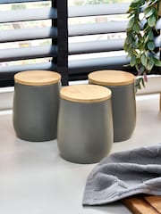 Set of 3 Charcoal Grey Moderna Storage Tins - Image 2 of 5