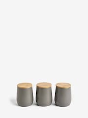 Set of 3 Charcoal Grey Moderna Storage Tins - Image 3 of 5