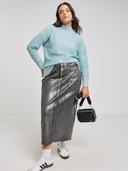 Simply Be Blue Sequin Jumper - Image 3 of 4