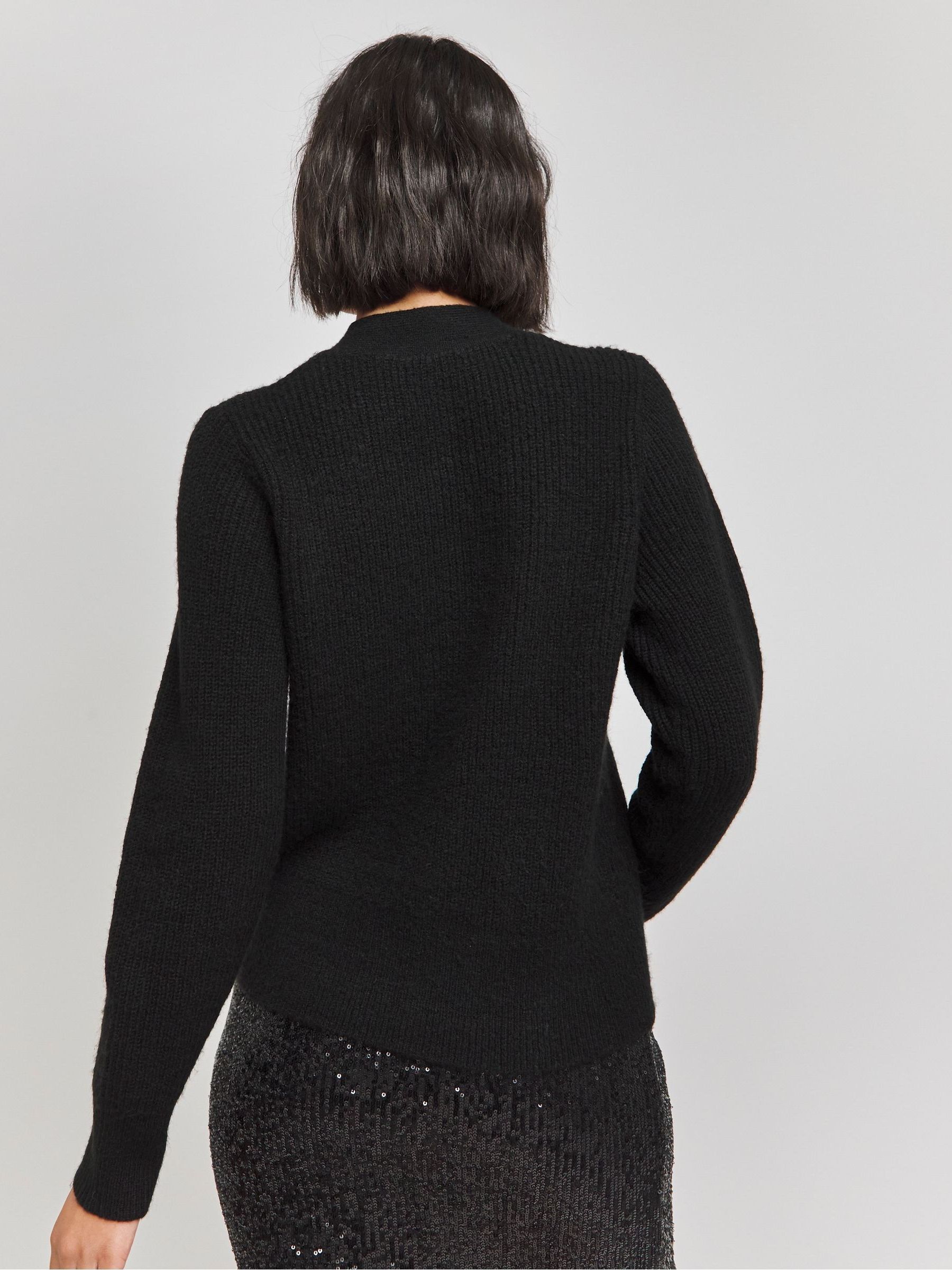 Simply Be Black Diamante Bow Cardigan