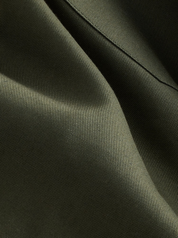Dark Green Regular Fit Short Sleeve Easy Iron Button Down Oxford Shirt - Image 3 of 9