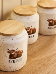 Natural Hamish The Highland Cow Ceramic Storage Jar - Image 4 of 4