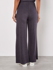 Apricot Grey Soft Touch Wide Leg Trousers - Image 4 of 4