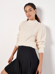 Apricot Cream Cable Knit Chunky Jumper - Image 3 of 5