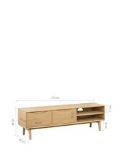 Willis & Gambier Oak Otto TV Unit - Image 3 of 5