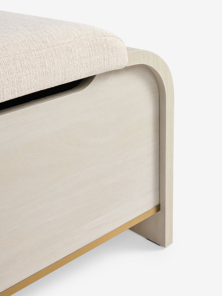 Natural Tweedy Plain Mia Storage Ottoman - Image 10 of 10 Natural Tweedy Plain Mia Storage Ottoman - Image 10 of 10