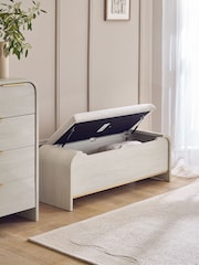 Natural Tweedy Plain Mia Storage Ottoman - Image 3 of 10