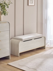 Natural Tweedy Plain Mia Storage Ottoman - Image 4 of 10