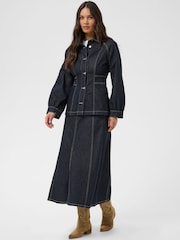 Kaffe Blue Kagitha High-Waist Denim Skirt - Image 6 of 8