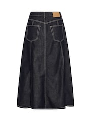 Kaffe Blue Kagitha High-Waist Denim Skirt - Image 8 of 8