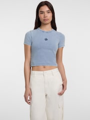 Guess Jeans Light Blue Short Sleeve Star Logo Baby T-Shirt - Image 1 of 5