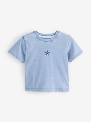 Guess Jeans Light Blue Short Sleeve Star Logo Baby T-Shirt - Image 5 of 5